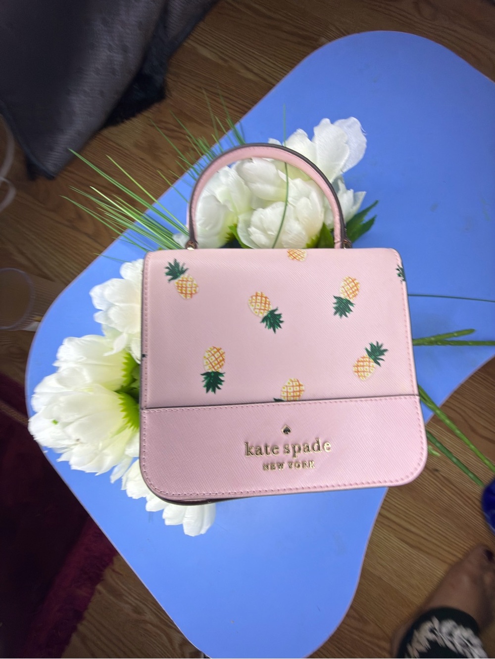 kate spade staci Pink Pineapple Top-Handle Mini Bag
